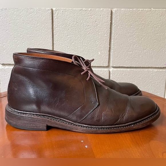 Frye Men’s Murray Chocolate Leather Ankle Chukka Boots | US 9 - Picture 4 of 6